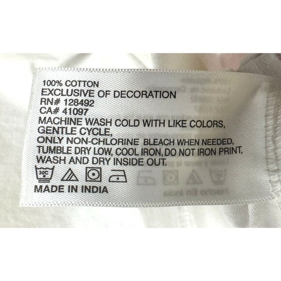 Greg Norman T-Shirt Mens M American Flag Graphic Cotton White Red Blue - Picture 5 of 8